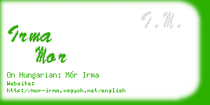 irma mor business card